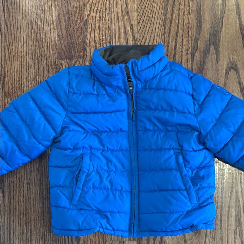 GAP KIDS reversible Blue (inside Green Camo) Kids Puffer Jacket